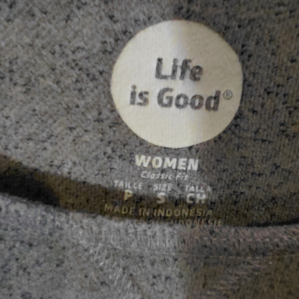 Life Is Good Green Sweatshirt with Heart Graphic - Picture 10 of 11
